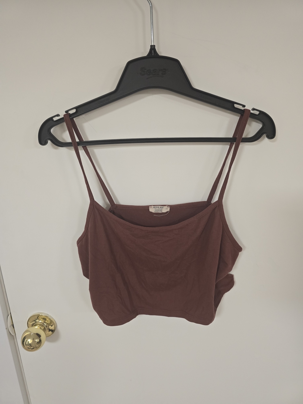 Ardene Brown Double Spaghetti Strap Cropped Cami